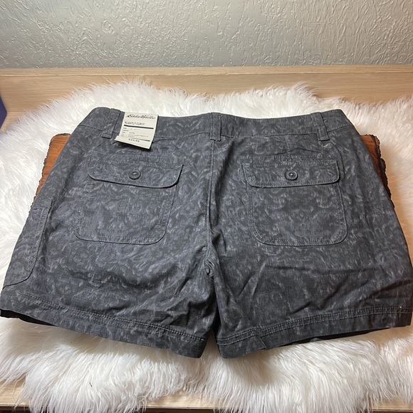 Eddie Bauer Women's Dark Smoke Mid Waisted Slightly Curvy Gray Shorts - Picture 5 of 16